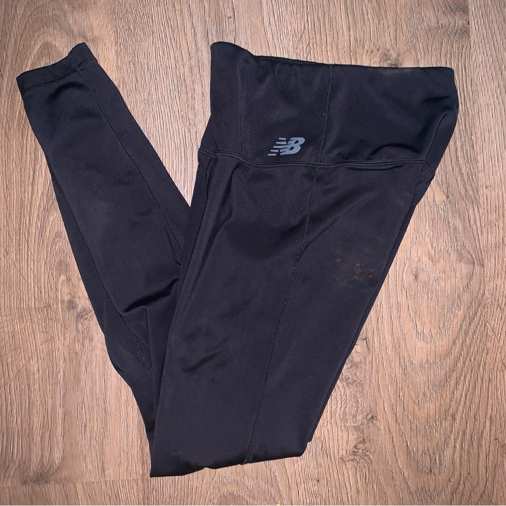 New Balance Women’s Running Tights Size XS Black NB DRY Thick Waist Yoga Pants